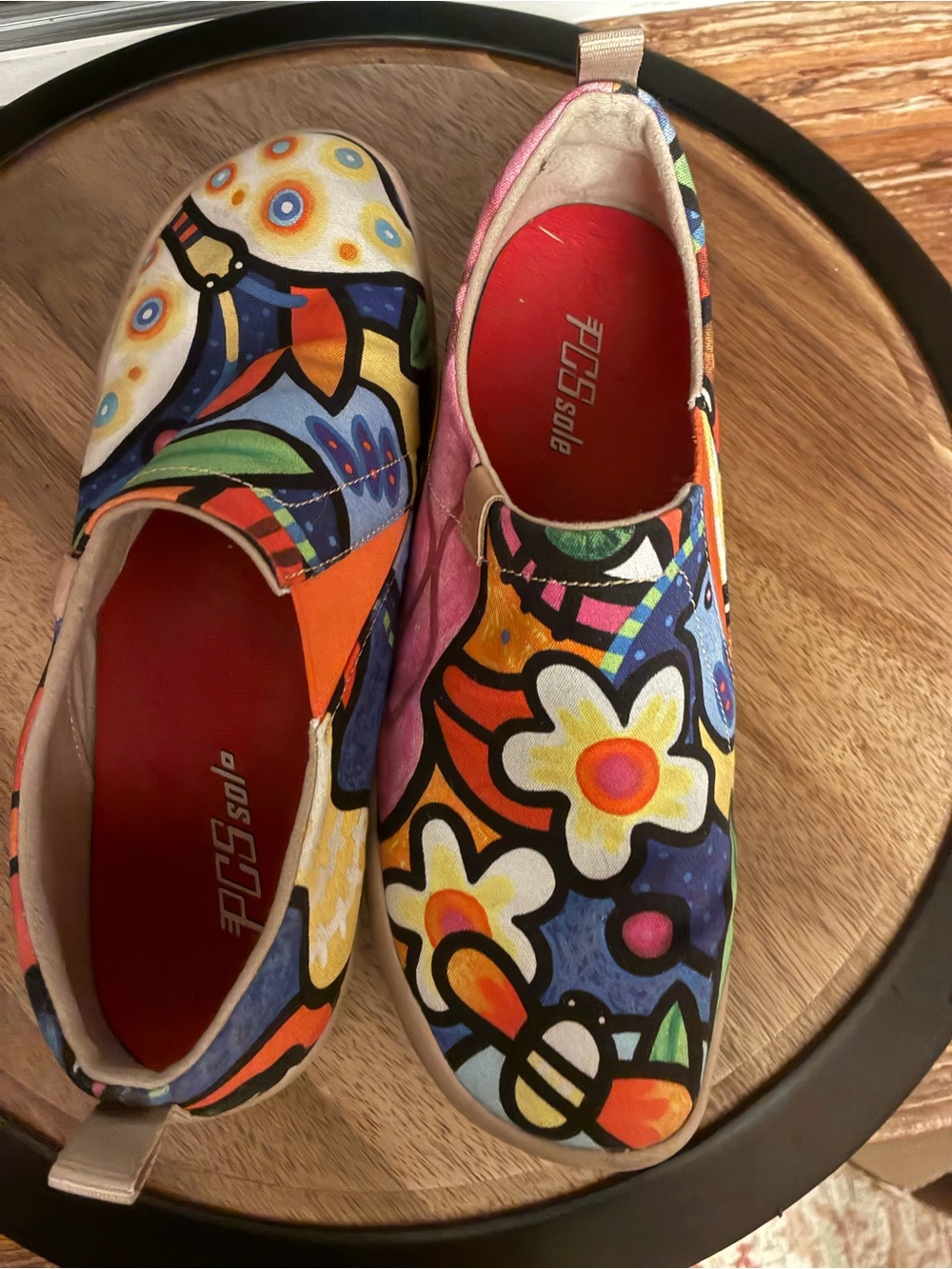 UIN Toledo Secret Garden Women’s 10.5 Slip On Shoes Canvas Comfort Butterfly